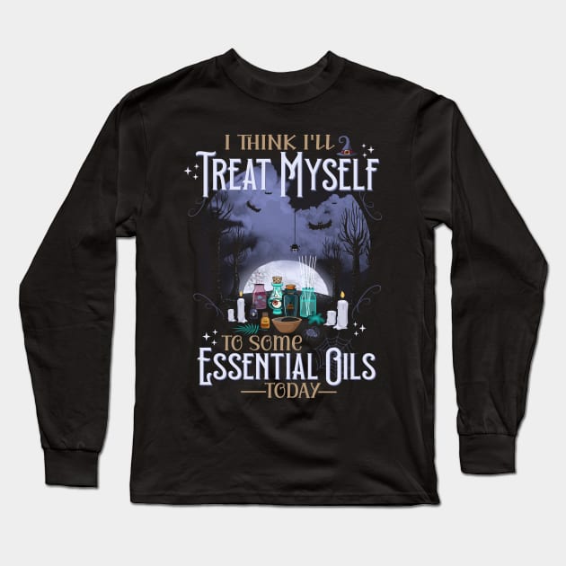 Funny Halloween essential oil humor Long Sleeve T-Shirt by Jandjprints